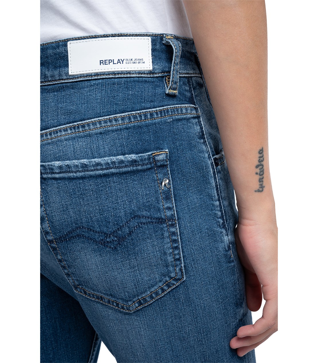 573 BIO 10.5 OZボーイフィット インディゴスーパーストレッチデニムMARTY 詳細画像 ミディアムブルー 8